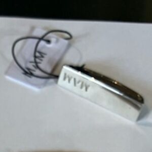 NWT MAM silver tone logo pendant